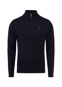 Polo Ralph Lauren Troyer męski Mężczyźni Bawełna granatowy jednolity ze sklepu vangraaf w kategorii Swetry męskie - zdjęcie 180447354