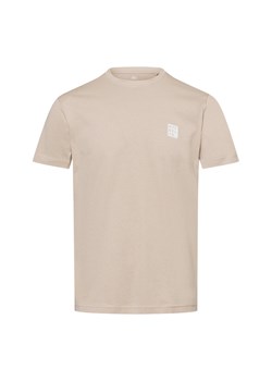 Nils Sundström Koszulka męska Mężczyźni Bawełna beżowy marmurkowy ze sklepu vangraaf w kategorii T-shirty męskie - zdjęcie 180447470