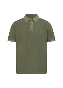 Gant Męska koszulka polo piqué Mężczyźni Bawełna khaki jednolity ze sklepu vangraaf w kategorii T-shirty męskie - zdjęcie 180447504