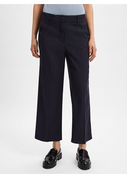 Cambio Spodnie z dodatkiem lnu Kobiety Bawełna granatowy jednolity ze sklepu vangraaf w kategorii Spodnie damskie - zdjęcie 180447520