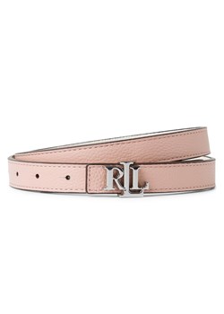 Lauren Ralph Lauren Damski dwustronny pasek skórzany Kobiety skóra brudny róż jednolity ze sklepu vangraaf w kategorii Paski damskie - zdjęcie 180447522