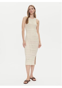 Vero Moda Sukienka letnia Fabienne 10317250 Beżowy Slim Fit ze sklepu MODIVO w kategorii Sukienki - zdjęcie 180448544