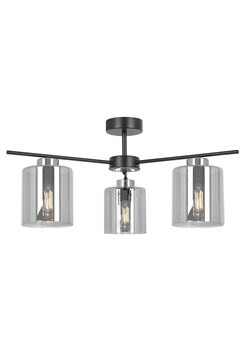 Lampa sufitowa z trzema kloszami grafitowa B7-P83 ze sklepu Edinos.pl w kategorii Lampy sufitowe - zdjęcie 180449284