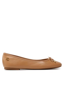 Baleriny LAUREN RALPH LAUREN Jayna 802824650015 Brązowy ze sklepu eobuwie.pl w kategorii Balerinki - zdjęcie 180452674