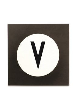 Design Letters Haczyk ścienny &quot;V&quot; w kolorze czarnym - 9 x 14 cm ze sklepu Limango Polska w kategorii Szafy - zdjęcie 180453251
