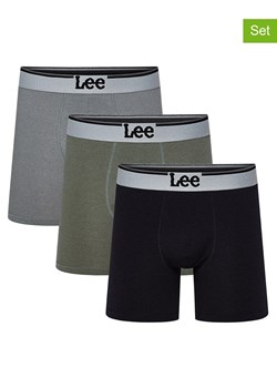 LEE Underwear Bokserki (3 pary) "Raymar" w kolorze czarnym, oliwkowym i szarym ze sklepu Limango Polska w kategorii Majtki męskie - zdjęcie 180453482