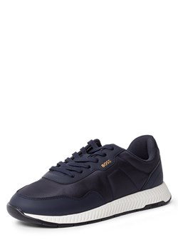 BOSS Męskie sneakersy - Titanium Runn Mężczyźni Tekstylia granatowy jednolity ze sklepu vangraaf w kategorii Buty sportowe męskie - zdjęcie 180454593
