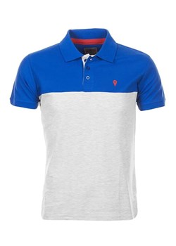 Peak Mountain Koszulka polo &quot;Caloste&quot; w kolorze niebiesko-białym ze sklepu Limango Polska w kategorii T-shirty męskie - zdjęcie 180455074