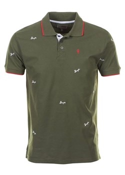 Peak Mountain Koszulka polo &quot;Clamar&quot; w kolorze khaki ze sklepu Limango Polska w kategorii T-shirty męskie - zdjęcie 180455094