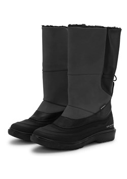 Ilse Jacobsen Skórzane kozaki zimowe w kolorze czarno-szarym ze sklepu Limango Polska w kategorii Śniegowce damskie - zdjęcie 180455513