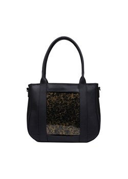 czarna torebka damska skórzana z wymienną wstawką shopper  Scarlett ze sklepu Słoń Torbalski w kategorii Torby Shopper bag - zdjęcie 180456551