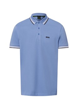 BOSS Green Męska koszulka polo - Paddy Mężczyźni Bawełna błękit królewski jednolity ze sklepu vangraaf w kategorii T-shirty męskie - zdjęcie 180456674