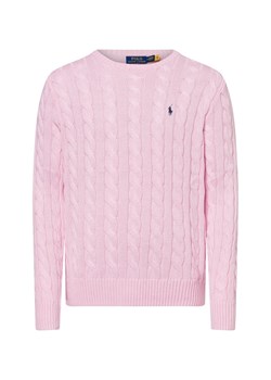 Polo Ralph Lauren Męski sweter Mężczyźni Bawełna różowy jednolity ze sklepu vangraaf w kategorii Swetry męskie - zdjęcie 180456680