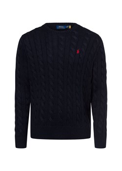 Polo Ralph Lauren Męski sweter Mężczyźni Bawełna granatowy jednolity - id: 732809-0006-09900 - marki Polo Ralph Lauren - 180456681 Polo Ralph Lauren Męski sweter Mężczyźni Bawełna granatowy jednolity ze sklepu vangraaf w kategorii Swetry męskie - zdjęcie 180456681
