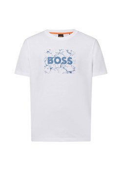 BOSS Orange Koszulka męska - Logospace Mężczyźni Bawełna biały nadruk ze sklepu vangraaf w kategorii T-shirty męskie - zdjęcie 180456691
