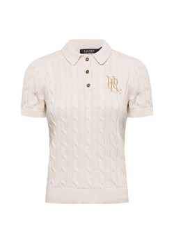 Lauren Ralph Lauren Damska koszulka polo z dzianiny Kobiety Bawełna beżowy jednolity - id: 761021-0001-09900 - marki Ralph Lauren - 180456694 Lauren Ralph Lauren Damska koszulka polo z dzianiny Kobiety Bawełna beżowy jednolity ze sklepu vangraaf w kategorii Bluzki damskie - zdjęcie 180456694