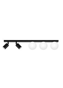 Czarna nowoczesna lampa na listwie - J090-Listora ze sklepu Edinos.pl w kategorii Lampy sufitowe - zdjęcie 180457320