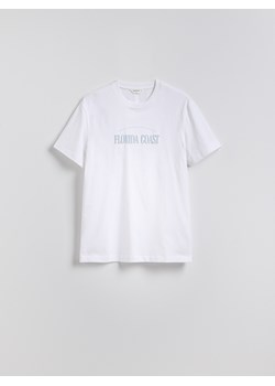 Reserved - T-shirt comfort z nadrukiem - złamana biel ze sklepu Reserved w kategorii T-shirty męskie - zdjęcie 180458161