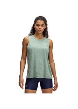 Damski top treningowy Under Armour Tech Tank Twist - zielony ze sklepu Sportstylestory.com w kategorii Bluzki damskie - zdjęcie 180459134