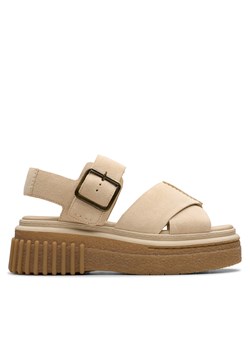 Sandały Clarks Evamar Wish 26181202 Beżowy ze sklepu eobuwie.pl w kategorii Sandały damskie - zdjęcie 180459271