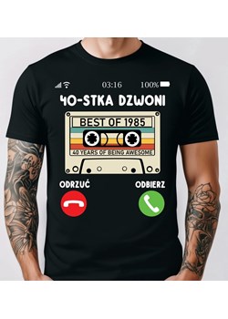 Męska koszulka na 40 urodziny - 40-stka dzwonią odrzuć odbierz ze sklepu Time For Fashion w kategorii T-shirty męskie - zdjęcie 180459372