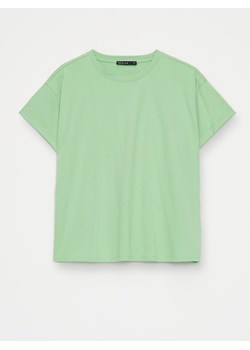 Mohito - Bawełniany zielony t-shirt - neonowy ze sklepu Mohito w kategorii Bluzki damskie - zdjęcie 180459690