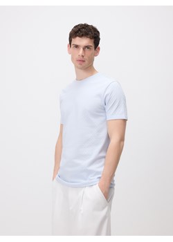 Reserved - Strukturalny t-shirt regular fit - jasnoniebieski ze sklepu Reserved w kategorii T-shirty męskie - zdjęcie 180459980