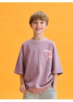Reserved - Bawełniany t-shirt oversize - fioletowy ze sklepu Reserved w kategorii T-shirty chłopięce - zdjęcie 180460221