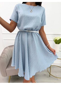 Błękitna Sukienka Oversize ze sklepu ModnaKiecka.pl w kategorii Sukienki - zdjęcie 180460701