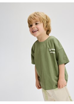 Reserved - Bawełniany t-shirt - zielony ze sklepu Reserved w kategorii T-shirty chłopięce - zdjęcie 180461024