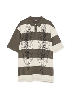 Cropp - Koszulka polo z motywem kości - szary ze sklepu Cropp w kategorii T-shirty męskie - zdjęcie 180461781