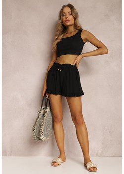 Czarne Szorty Agathima ze sklepu renee.pl w kategorii Szorty - zdjęcie 180462810