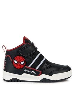 Sneakersy Geox SPIDER-MAN J Perth Boy J367RD 05411 C0048 S Czarny ze sklepu MODIVO w kategorii Buty zimowe dziecięce - zdjęcie 180504873