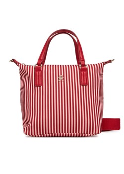 Tommy Hilfiger Torebka Poppy Summer Small Tote AW0AW17202 Czerwony ze sklepu MODIVO w kategorii Torby Shopper bag - zdjęcie 181032330