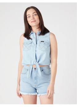 Wrangler Top W5WTHWXAZ 112334379 Błękitny Regular Fit ze sklepu MODIVO w kategorii Bluzki damskie - zdjęcie 181032511