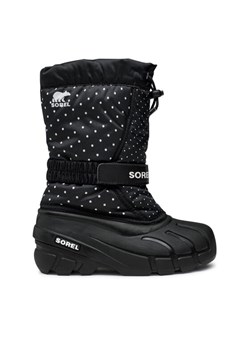 Sorel Śniegowce Youth Flurry Print NY3503-010 Czarny ze sklepu MODIVO w kategorii Buty zimowe dziecięce - zdjęcie 181032573