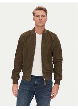 SCHOTT N.Y.C. Kurtka skórzana LC300 Khaki Regular Fit ze sklepu MODIVO w kategorii Kurtki męskie - zdjęcie 181033143