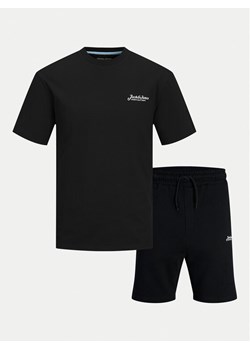 Jack&Jones Komplet t-shirt i szorty sportowe Beau 12277466 Czarny Relaxed Fit ze sklepu MODIVO w kategorii Spodenki męskie - zdjęcie 181033173