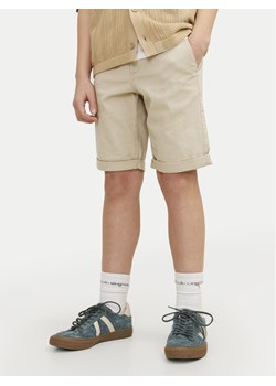 Jack&Jones Junior Szorty materiałowe 12254241 Beżowy Regular Fit ze sklepu MODIVO w kategorii Spodenki chłopięce - zdjęcie 181033244