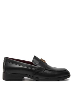 Tommy Hilfiger Lordsy Th Leather Classic Loafer FW0FW07961 Czarny ze sklepu MODIVO w kategorii Lordsy damskie - zdjęcie 181033424