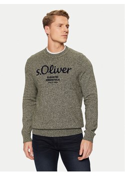 s.Oliver Sweter 2152697 Zielony Regular Fit ze sklepu MODIVO w kategorii Swetry męskie - zdjęcie 181033474