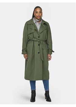 ONLY Carmakoma Trencz Chloe 15310056 Zielony Regular Fit ze sklepu MODIVO w kategorii Płaszcze damskie - zdjęcie 181033504