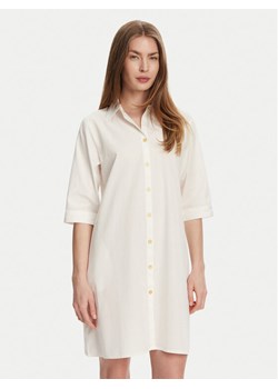 Selmark Sukienka koszulowa BM033 Écru Relaxed Fit ze sklepu MODIVO w kategorii Sukienki - zdjęcie 181033652