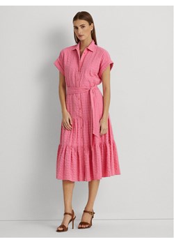 Lauren Ralph Lauren Sukienka koszulowa 200903086001 Różowy Regular Fit ze sklepu MODIVO w kategorii Sukienki - zdjęcie 181033774