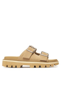 Tommy Jeans Klapki Tjw Double Strap Sandal Suede EN0EN02797 Brązowy ze sklepu MODIVO w kategorii Klapki damskie - zdjęcie 181033854
