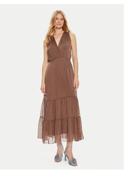 Haveone Sukienka letnia AFF-L010 Brązowy Regular Fit ze sklepu MODIVO w kategorii Sukienki - zdjęcie 181034112