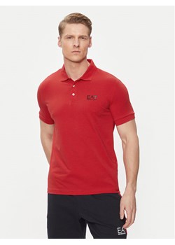 EA7 Emporio Armani Polo 8NPF04 PJM5Z 1461 Czerwony Regular Fit ze sklepu MODIVO w kategorii T-shirty męskie - zdjęcie 181034404