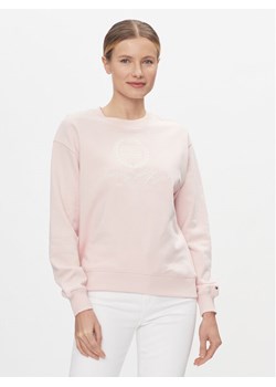 Tommy Hilfiger Bluza Flag Script WW0WW41758 Różowy Regular Fit ze sklepu MODIVO w kategorii Bluzy damskie - zdjęcie 181035003