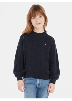 Tommy Hilfiger Sweter Essential KG0KG07801 Granatowy Regular Fit ze sklepu MODIVO w kategorii Swetry dziewczęce - zdjęcie 181035370