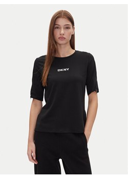 DKNY T-Shirt P4JHBRJQ Czarny Regular Fit ze sklepu MODIVO w kategorii Bluzki damskie - zdjęcie 181035392